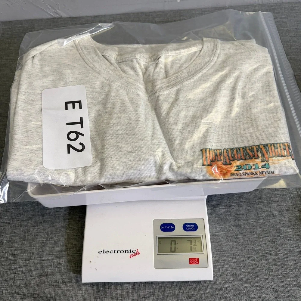Hot August Nights T-Shirt Men Large Grey 2014 Reno Classic Car Graphic Tee
